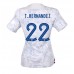 Billige Frankrig Theo Hernandez #22 Udebane Fodboldtrøjer Dame VM 2022 Kortærmet